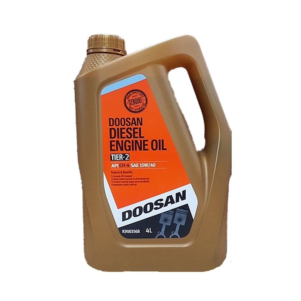 K9003568 / DOOSAN DIESEL ENGINE OIL, TIER-2, API CH-4, SAE 15W40, 4L ...